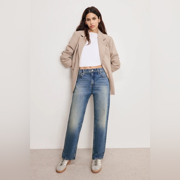 Good American Denim - GOOD AMERICAN $159 Good Standard Straight Jeans Indigo868